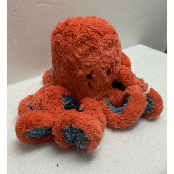 The Manhattan Toy Company OCTOPUS Coral & Blue Cuddly Soft Plush Doll 11" - Picture 3 of 12